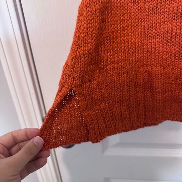 Chico’s Women’s Cassia Orange Cowl-Neck Sleeveless Tunic Sweater Size XL NWT - Picture 3 of 8